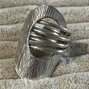 Sterling Silver Statement Oval Ring